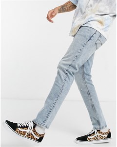 Светлые выбеленные узкие джинсы с потертостями Asos design