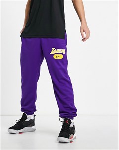 Фиолетовые джоггеры с символикой баскетбольного клуба LA Lakers NBA Nike basketball