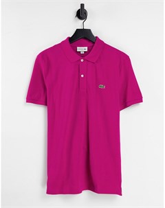 Розовая футболка поло с логотипом Lacoste