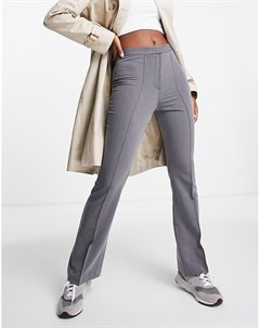 Узкие расклешенные брюки серого цвета Asos design