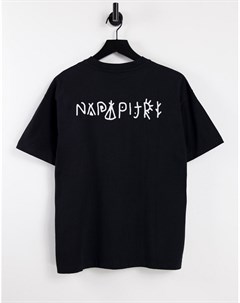 Черная футболка с принтом на спине Yoik Napapijri