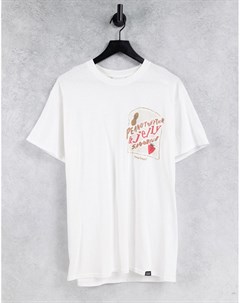 Белая футболка с принтом Peanut butter jelly Vintage supply