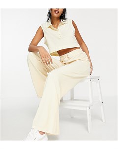 Вельветовые брюки кремового цвета в винтажном стиле ASOS DESIGN Tall Asos tall