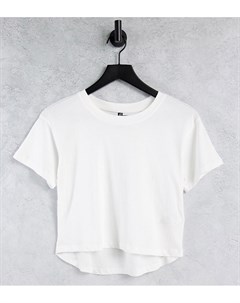 Белая укороченная футболка Pieces petite