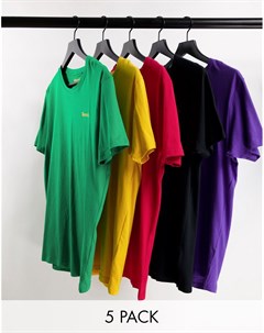 Набор из 5 футболок для дома разных цветов Conesus Bench