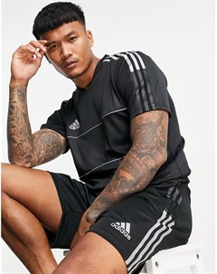 Черная футболка с тремя полосками adidas Football Adidas performance