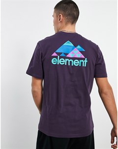 Темно синяя футболка с принтом на спине Elko Element