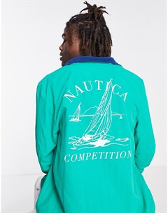 Зеленая куртка с принтом в стиле ретро Helm Nautica competition