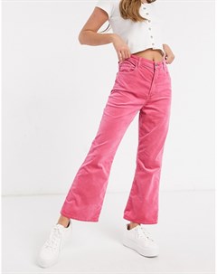 Расклешенные джинсы розового цвета с завышенной талией Julia J brand