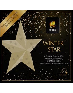 Чай черный Winter Star с ароматом имбирного пряника 20 пирамидок Curtis