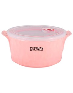 Контейнер с вакуумной крышкой Ceramics 2 2л розовый Guffman