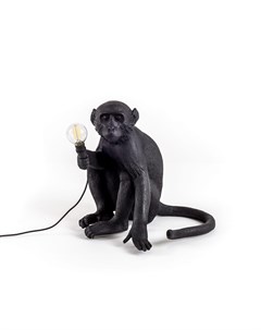 Настольная лампа the monkey lamp black sitting черный 34 0x42 0x30 0 см Seletti