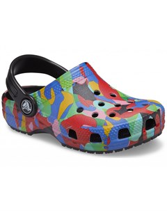 Сабо детские Classic Bubble Block Clog K Black Multi Crocs