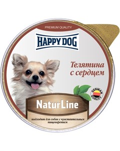 Консервы Natur Line паштет с телятиной и сердцем для собак мелких пород 125 г Телятина с сердем Happy dog