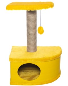 Домик когтеточка Конфетти угловой желтый для кошек 49 х 37 х 70 см Желтый Yami-yami