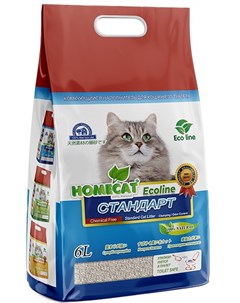 Наполнитель Ecoline Стандарт комкующийся для кошек 6 л 2 81 кг Homecat