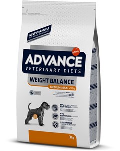 Сухой корм Weight Balance при ожирении для собак 3 кг Advance