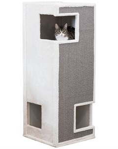 Домик башня Gerardo белый серый для кошки 100 х 38 х 38 см Белый Серый Trixie