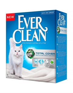 Наполнитель Total Cover комкующийся глиняный с микрогранулами для кошек 6 л 6 кг Ever clean