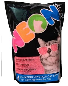Наполнитель комкующийся силикагелевый для кошек 1 8 кг Розовый Neon litter
