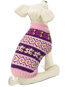 Свитер Цветочки розово фиолетовый для собак S 25 см Триол