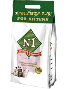 Наполнитель Crystals For Kittens силикагелевый для котят 5 л N1