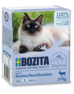 Консервы Feline кусочки Оленина в соусе для кошек 370 г Оленина Bozita