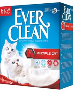 Наполнитель Multiple Cat комкующийся глиняный для нескольких кошек 6 л 6 кг Ever clean