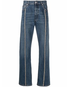 Прямые джинсы с контрастной окантовкой Alexander mcqueen