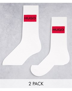 Набор из 2 пар белых носков с логотипом Hugo Hugo bodywear