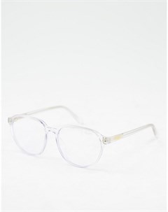Квадратные очки в прозрачной оправе с защитой от синего излучения Quay Book It Quay australia