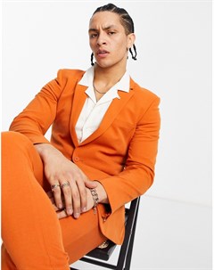 Оранжевый супероблегающий пиджак Asos design
