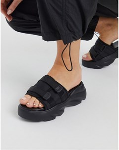 Черные сандалии в спортивном стиле на массивной подошве Fortress Asos design