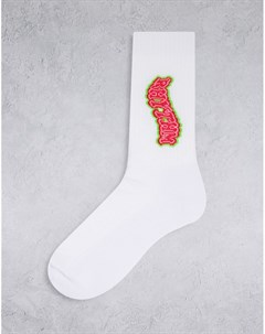 Белые спортивные носки с надписью Rhythym Asos design