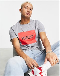 Серая футболка с логотипом Dulive Hugo