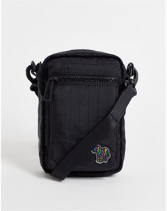 Черная сумка через плечо с логотипом зеброй Ps paul smith