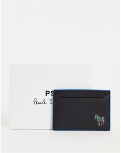 Черная кожаная кредитница с логотипом Ps paul smith
