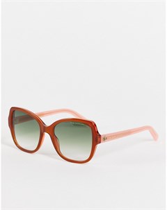 Oversized квадратные солнцезащитные очки коричневого и розового цвета 555 S Marc jacobs
