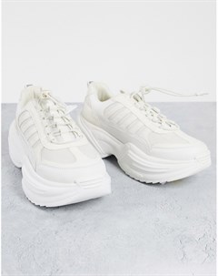 Белые кроссовки на толстой подошве Cloud Topshop