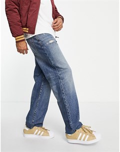 Тонированные мешковатые джинсы с потертостями Asos design