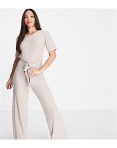 Мягкий бежевый комбинезон для дома в рубчик ASOS DESIGN Tall Asos tall