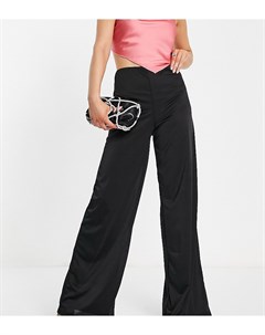 Черные брюки с широкими штанинами от комплекта Missguided