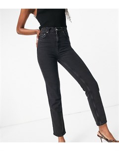 Черные джинсы прямого кроя с завышенной талией ASOS DESIGN Tall Asos tall