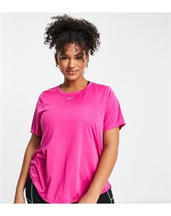 Розовая футболка классического кроя Plus One Dri FIT Nike training