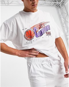 Пижамный комплект для дома из футболки и шорт с принтом Champions Asos design