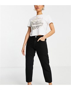 Черные суженные книзу джинсы с завышенной талией в винтажном стиле Petite Miss selfridge