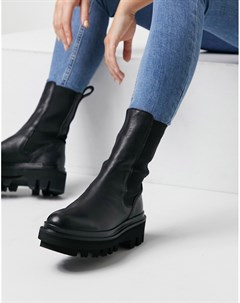 Черные кожаные массивные ботинки челси Billie Tall Allsaints