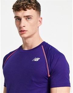 Фиолетовая футболка из технологичной ткани Running New balance