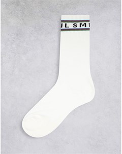 Белые спортивные носки с логотипом на манжетах Ps paul smith