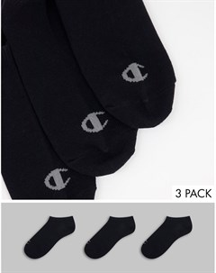 Набор из 3 пар черных носков Champion